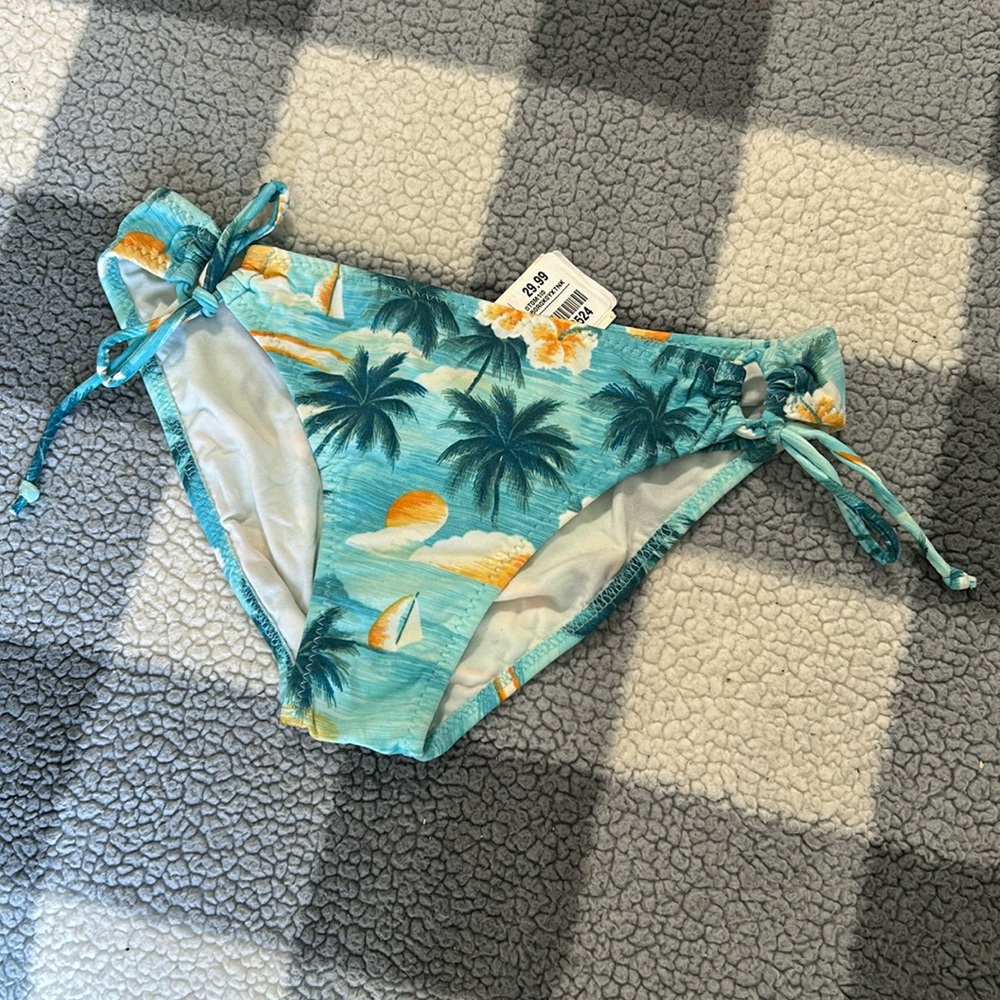 NWT Roxy tropical beach print bikini bottom